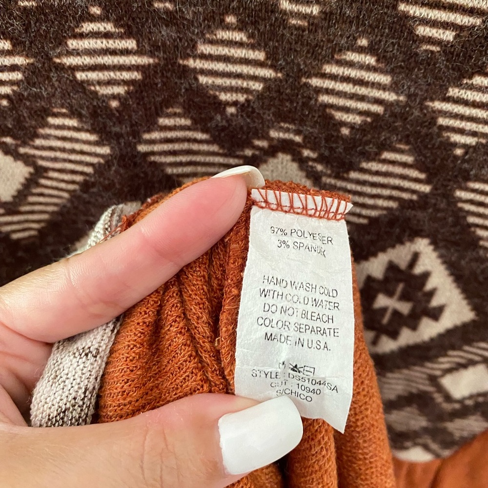 Rust Contrast Sweater Tunic - Picture 3 of 3